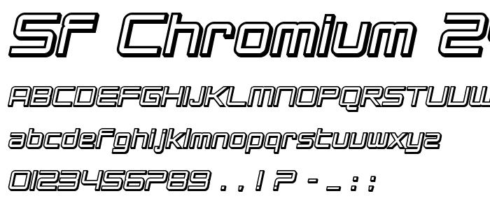 SF Chromium 24 Bold Oblique font